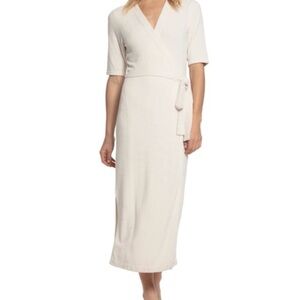 Barefoot Dreams Soft Cream Midi Dress, Luxe Milk Jersey